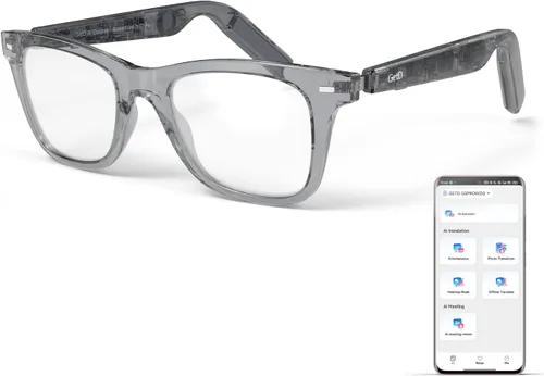 Miniatura 13 de Gafas inteligentes para hombres y mujeres, gafas inteligentes impulsadas por ChatGPT, traducción en tiempo real con IA en 145 idiomas, reproducción