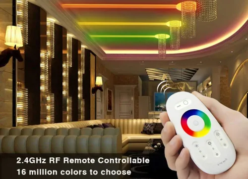 Miniatura 2 de YIHONG Controlador remoto inalámbrico LED RGB regulador remoto y adaptador de teléfono WiFi 2.4 GHz RF pantalla táctil dimmer para 5050 3528 RGB