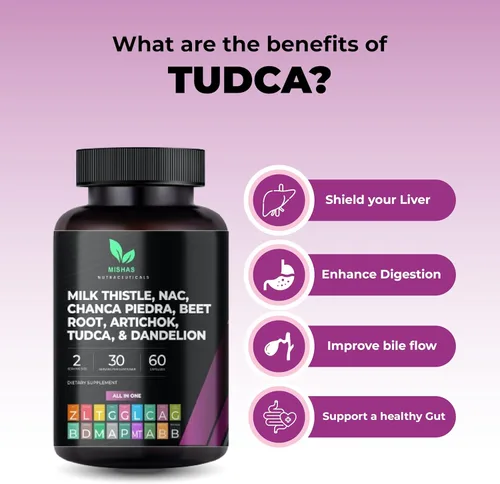 Miniatura 7 de Mishas Nutraceuticals - Suplemento de raíz de diente de león, NAC y TUDCA - Apoya la salud del hígado, desintoxicación de limpieza hepática, salud