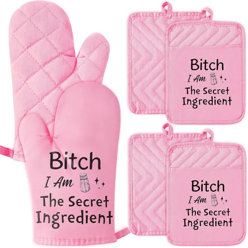 Miniatura 8 de 6 guantes de algodón para horno, soportes para ollas, resistentes a las mujeres, resistentes a la máquina, guantes de microondas con lazo