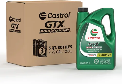 Miniatura 2 de Castrol Aceite de motor de mezcla sintética GTX High Mileage 10W-30, 5 cuartos de galón, paquete de 3