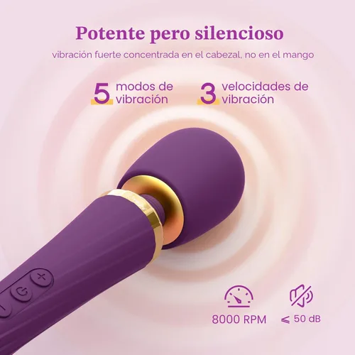 Miniatura 3 de Tracy's Dog Vibrador de varita para mujeres, juguetes sexuales para adultos con 5 modos y 3 velocidades para estimulación del pezón del clítoris