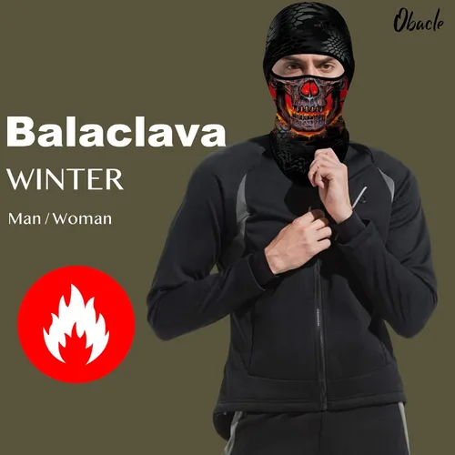 Miniatura 112 de Obacle Pasamontañas para hombres y mujeres, para invierno, clima frío, esquí, ciclismo, caza