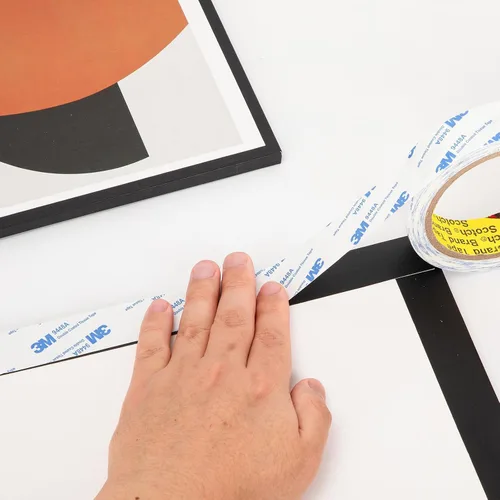 Miniatura 3 de 3M - Cinta de doble cara 9448A de 0.31 pulgadas x 20 pies, 1 unidad, cinta de tejido de doble capa para manualidades, cinta de bricolaje, placa