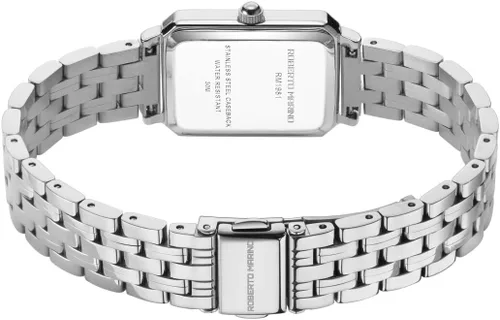 Miniatura 4 de Roberto Marino RM1982 Reloj de lujo para mujer rectangular dorado - Movimiento de cuarzo japonés, diseño vintage de acero inoxidable, esfera