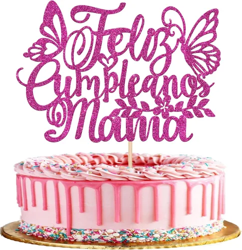 Miniatura 13 de Rsstarxi Paquete de 30 adornos dorados para cupcakes para el Día de la Madre con purpurina para el Día de la Madre, la mejor mamá del mundo
