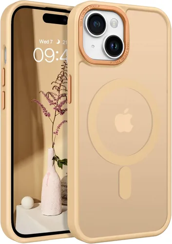Miniatura 23 de BENTOBEN Compatible con iPhone 15 Plus, Funda de teléfono magnética translúcida mate delgada a prueba de golpes [Compatible con MagSafe] Funda
