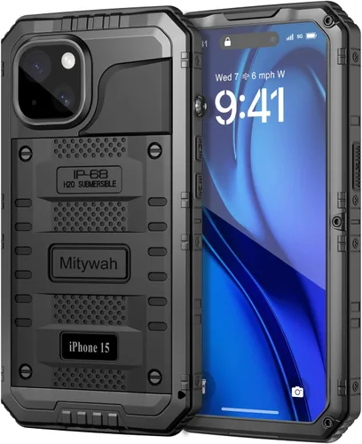 Miniatura 117 de Mitywah Funda impermeable para iPhone 7/iPhone 8 / iPhone SE 2020, funda de metal resistente de grado militar, protección de cuerpo completo