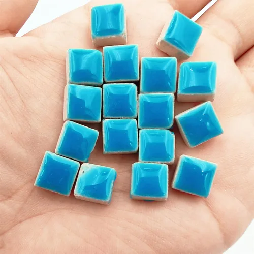 Miniatura 2 de 500 PCS / 1.1 LB Azulejos de Mosaico Cuadrados de Cerámica, 0.4 x 0.4 pulgadas Hechos a Mano para Hacer Micro Mosaicos Creativos para Arte