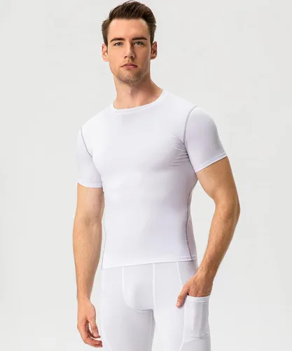 Miniatura 2 de Camisetas deportivas de compresión para hombre, camisetas deportivas de manga corta para entrenamiento, camisetas de secado fresco, camisetas