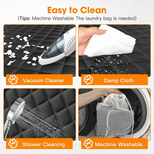 Miniatura 8 de MIXJOY Funda de asiento para perro para asiento trasero, fundas impermeables para asientos de perros, protector de asiento de automóvil para perros