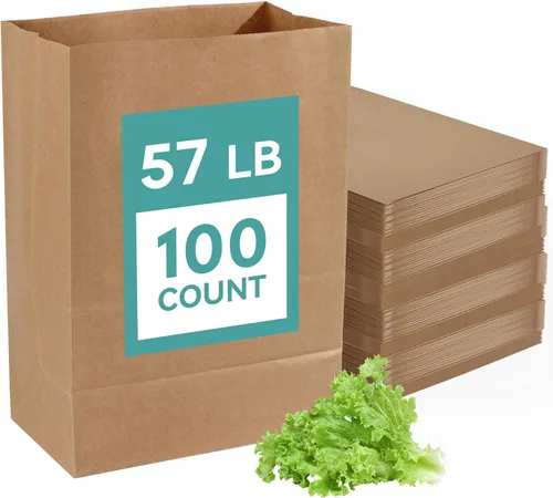 Miniatura 8 de MUCHII Bolsas de Papel Kraft de 57 LB 50 Unidades, Bolsas Grandes de Papel Marrón de Supermercado para Almacenamiento, Compras
