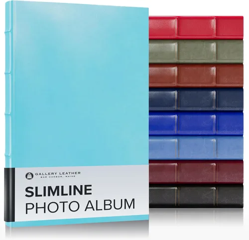 Miniatura 8 de Gallery Leather Álbum de fotos de 4 x 6 pulgadas, álbum de fotos con 3 anillas, 60 páginas para 120 fotos, rellenable, puede adaptarse a fotos de 4