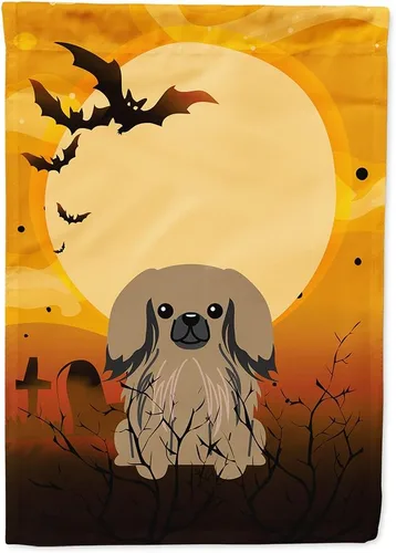 Miniatura 167 de Caroline's Treasures BB4307GF - Bandera de Halloween Airedale para jardín, bandera decorativa para patio exterior, obras de arte de patio, macizos