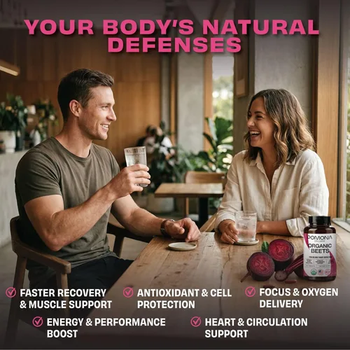 Miniatura 2 de Pomona Wellness Cápsulas de suplemento de remolacha de 1350 mg, apoya la presión arterial, la salud cardíaca, la circulación, la energía