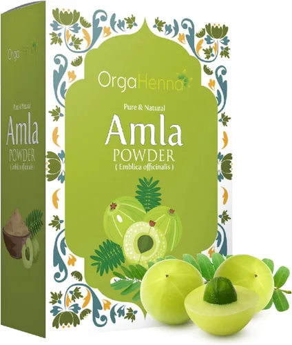 Amla en polvo 100% puro y natural, polvo herbario para el cuidado del cabello para cabello fuerte y brillante, 3.5 onzas