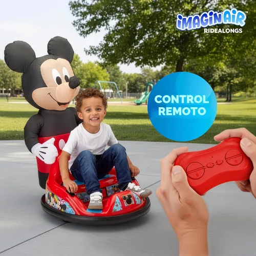 Miniatura 2 de Coche de Choque de Mickey Mouse de 6V para Niños Pequeños - Juguete Montable para Niños Pequeños, Coche de Choque Eléctrico para Niños