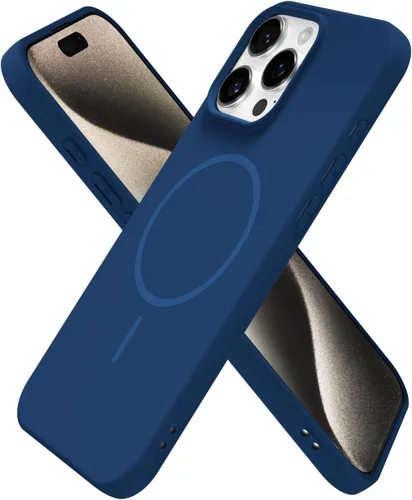 Miniatura 104 de oakxco Funda de silicona Mag Safe para iPhone 17 Pro Max, funda magnética delgada y fina compatible con carga inalámbrica MagSafe, bonita funda Negro