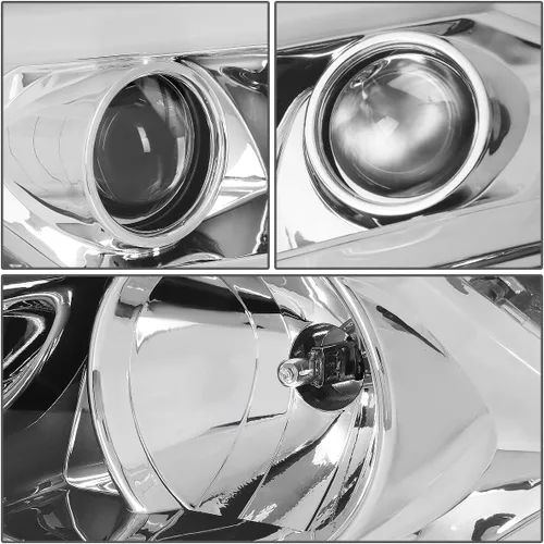 Miniatura 5 de DNA MOTORING HL-HPL-CSIL07-G2-CH-AM - Faro delantero de doble proyector LED DRL compatible con Chevy Silverado 2007-2014, cromo/ámbar