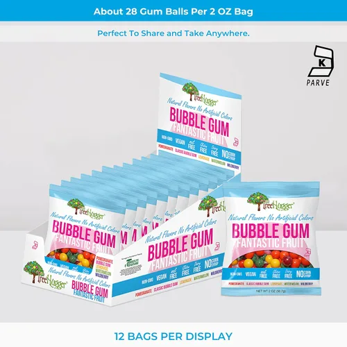 Miniatura 2 de Tree Hugger Chicle de burbujas de frutas, 2 onzas (paquete de 12)