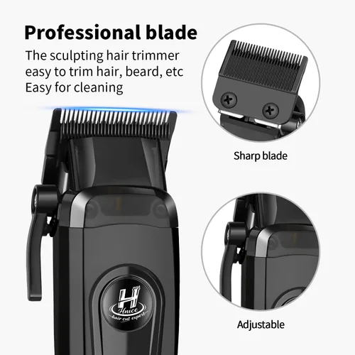 Miniatura 2 de Cortadora de pelo profesional para hombres, 11500 RPM, inalámbrica, con pantalla LED, batería de 2000 mAh, tiempo de ejecución de 150 minutos, hoja