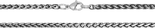 Miniatura 4 de Metro Jewelry Collar con colgante de cruz antigua para hombre en acero inoxidable, cadena de trigo de 24 pulgadas, 0.118in de ancho, Metal, No es