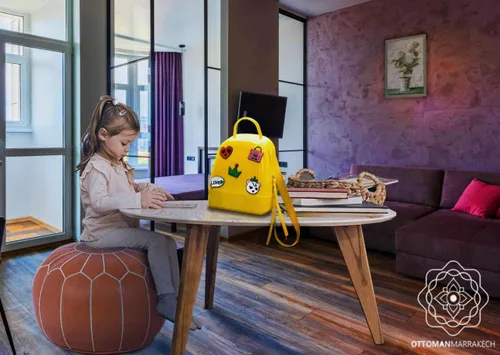 Miniatura 7 de Puf redondo de cuero genuino sin relleno Reposapiés otomano marroquí, funda para reposapiés, súper suave hecho a mano otomano sintético viene