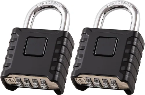 Miniatura 17 de 1 cerradura de combinación de 4 dígitos resistente, desbloqueo con un toque, función antierror, candado grande impermeable de alta seguridad