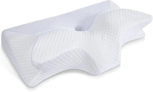 Miniatura 8 de HOMCA Almohada cervical de espuma viscoelástica – Almohada de espuma viscoelástica de contorno para aliviar el dolor de cuello, almohada ortopédica