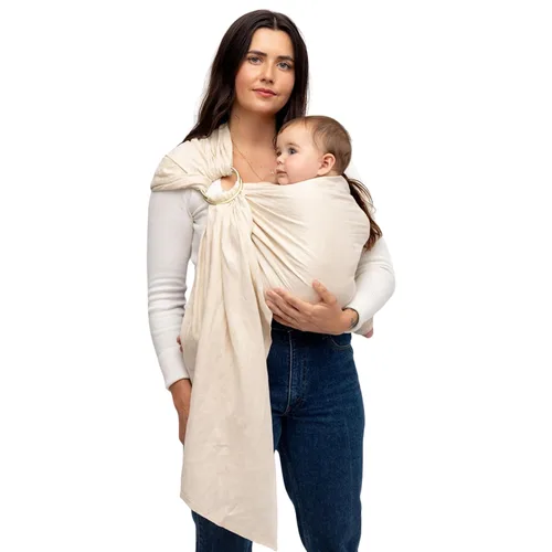 Miniatura 11 de WildBird - Portabebés de Anilla - 0-36 meses (hasta 35 libras) - Estándar (74") Anilla Acadian y Bronce - Transporte frontal, cadera o espalda