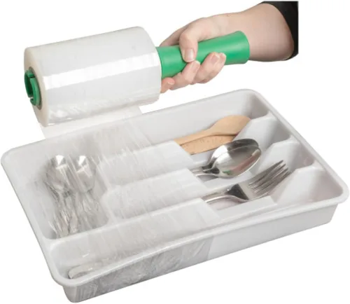 Miniatura 4 de Envoltura elástica 284855 de la marca Duck con asa de control de tensión, 5 pulgadas x 1000 pies, 1 paquete