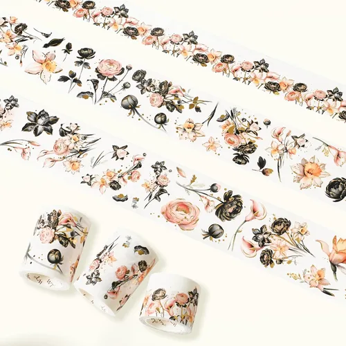 Miniatura 13 de WT Chonky Cat Washi - Juego de calcomanías de cinta Washi, 4 rollos, diseños originales, calcomanía decorativa de acuarela de lindo gato, calcomanía