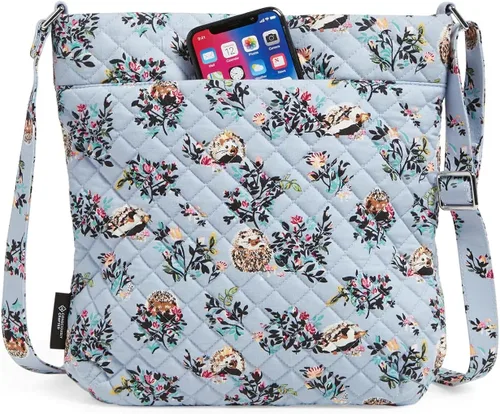 Miniatura 2 de Vera Bradley Bolso bandolera de algodón con triple cremallera para mujer