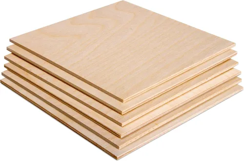 Madera contrachapada de abedul báltico de 0.118 in 1/8 x 12 pulgadas - Grado B/BB (6 unidades) perfecto para artes y manualidades, proyectos Paquete