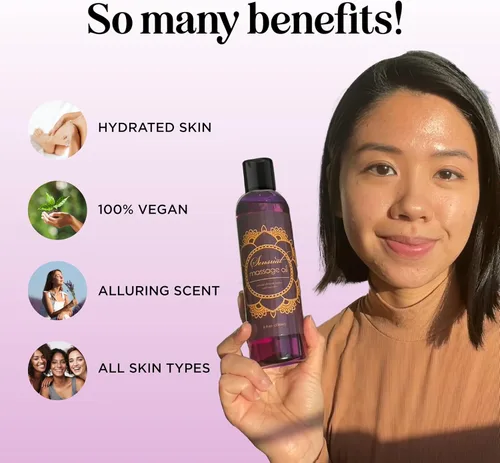 Miniatura 3 de Aceite natural hipoalergénico para terapia en la piel, masaje sensual con aceite puro de lavanda para hombres y mujeres, 8 onzas