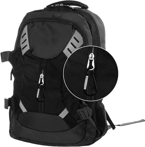 Miniatura 5 de UPINS Llavero de aluminio mosquetón clip de resorte D forma gancho duradero accesorios deportivos