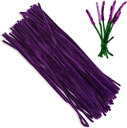 100 Piezas Limpiapipas Morados, Limpiapipas para Manualidades DIY Artes y Artesanías Decoraciones, Tallos de Chenilla (Morado)