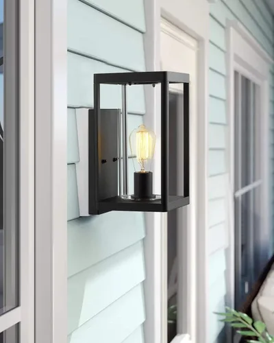 Miniatura 2 de Beionxii Luz de Pared al Aire Libre del Atardecer al Amanecer, Apliques de Pared Exterior Modernos para Porche, Lámpara de Porche, Aluminio Negro 2