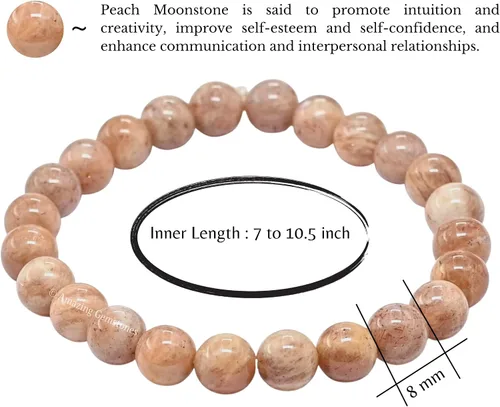 Miniatura 86 de Amazing Gemstone Crystal Bracelet for Women Men's Gifts - Protection Healing Crystal Bracelet - 8mm Gemstone Beaded Stretchable Bracelet Pulseras