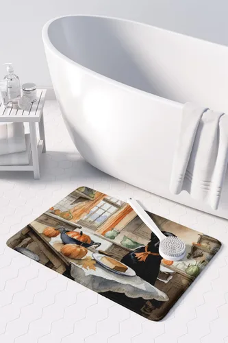 Miniatura 3 de Caroline's Treasures Black Lab Fall Kitchen Pumpkins Memory Foam Kitchen Mat