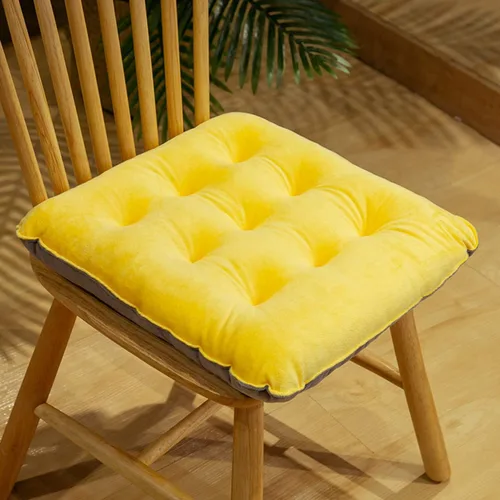 Miniatura 16 de Paquete de 2 cojines redondos de terciopelo grueso para asiento, almohadillas de color sólido para silla, cojín de piso para tatami, almohadilla