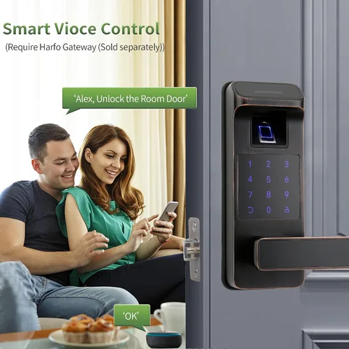 Miniatura 4 de Cerradura inteligente para puerta, resistente 5 en 1, cerradura de puerta de entrada sin llave, bloqueo de teclado digital con control completo