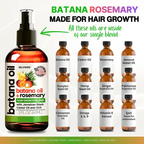 Miniatura 5 de Aceite de batana para el crecimiento del cabello, 100% puro, orgánico, prensado en frío, sin refinar de Honduras por Dr. Sebi, natural, vegano