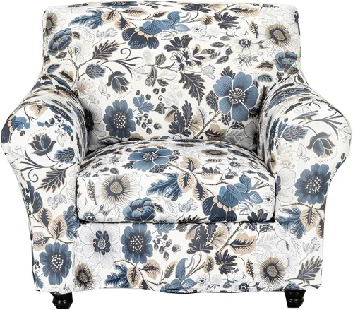 Miniatura 45 de CRFATOP Fundas elásticas para sillón de 2 plazas suaves con diseño floral para perros, fundas elásticas para sillón de 1 plaza, fundas lavables