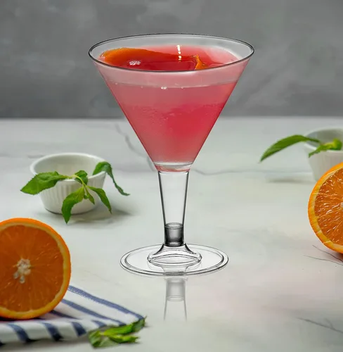 Miniatura 6 de DecorRack 24 vasos de Martini, 7 onzas, sin BPA, vaso de plástico en forma de V, perfecto para fiestas al aire libre, bodas, anfitriones, apilables