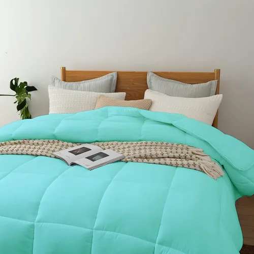 Miniatura 3 de Soild - Edredón alternativo de 3 piezas, tamaño Queen de gran tamaño (98 x 98 pulgadas), hipoalergénico, lavable a máquina, tela 100% algodón