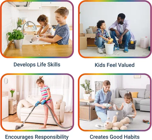 Miniatura 5 de Gráficos magnéticos de tareas galardonadas para niños, paquete de 3 tablas de responsabilidad y comportamiento de borrado en seco para varios niños