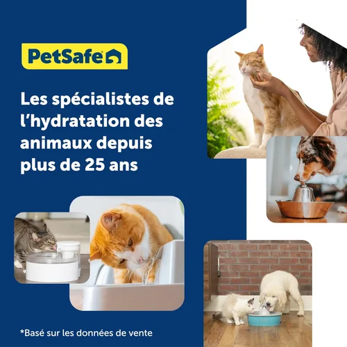 Miniatura 6 de PetSafe Viva Pet Fountain - Fomenta la hidratación saludable - Dispensador automático de agua con doble filtración - Fuente de agua ultra silenciosa