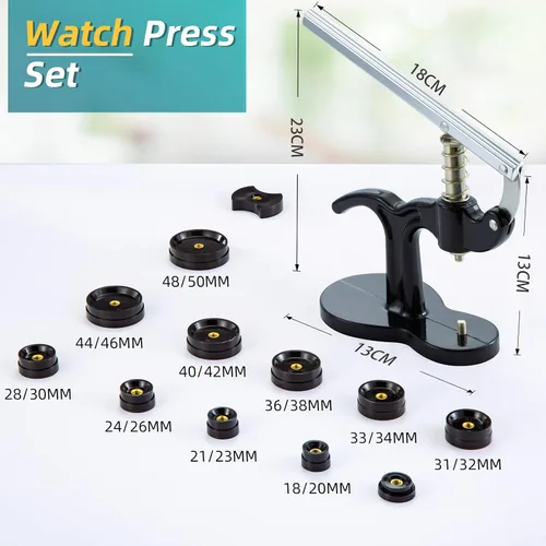 Miniatura 7 de Eventronic Combinación de kit de reparación de reloj y prensa de reloj, kit de herramientas de reloj con kit de herramientas de repuesto de batería