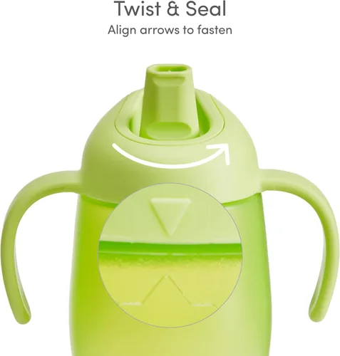 Miniatura 4 de Munchkin Simple Clean Trainer Vaso Entrenador Sippy Cup con Asas, 6+ Meses, 7 Onzas, Azul/Verde